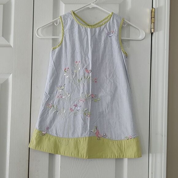 Gymboree gingham embroidered bird and design spring summer dress - Picture 1 of 7